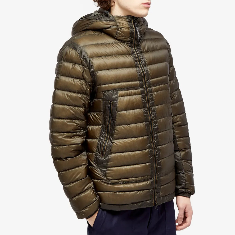 Cp Company D.D Shell Goggle Jacket In Olive Night