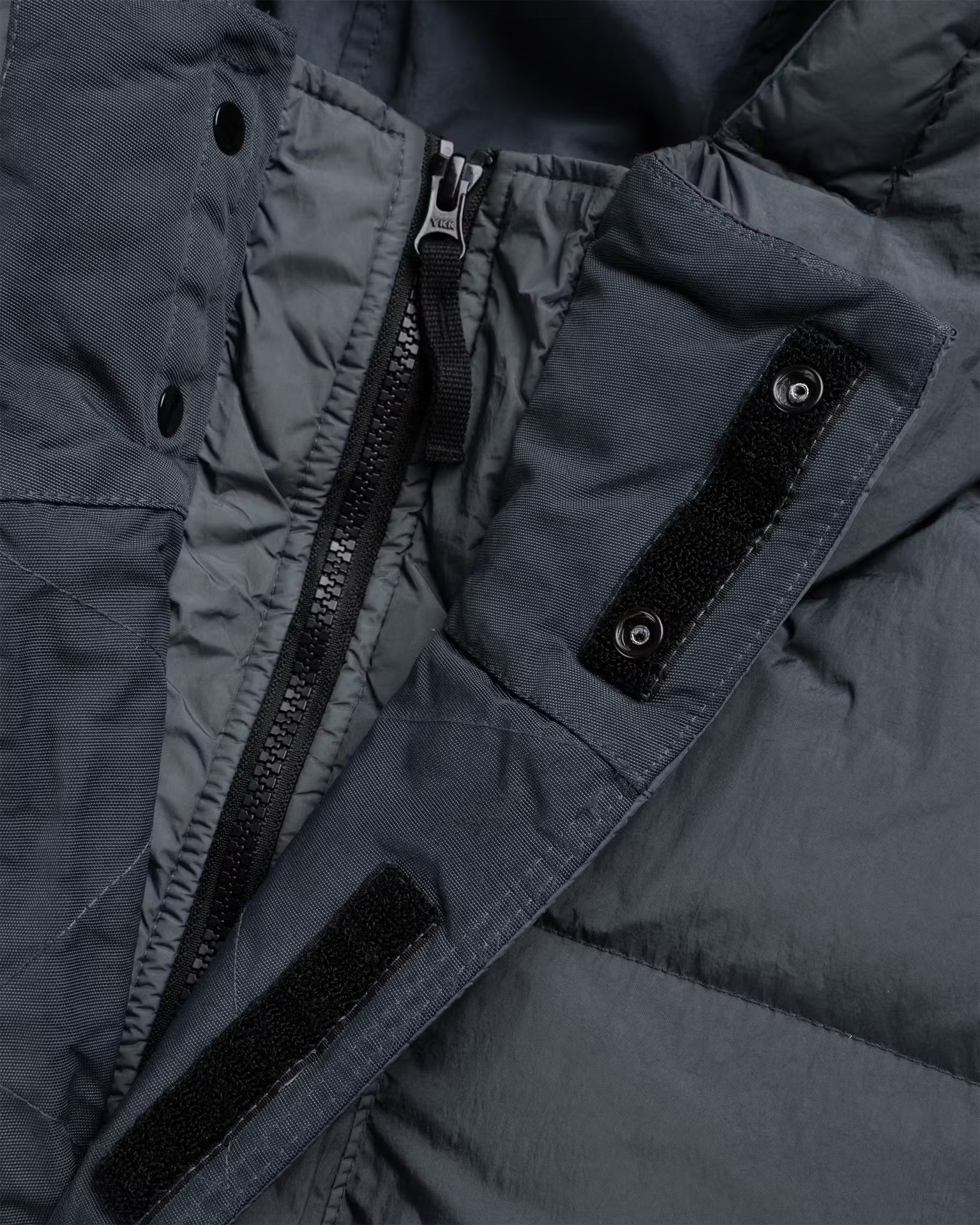 Stone Island Garment Dyed Crinkle Reps R-Ny Down Coat in Dark Grey