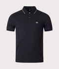 Cp Company 052A Stretch Piquet Slim Fit Polo Shirt in Black