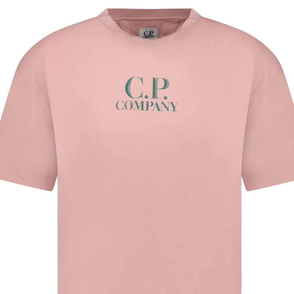 CP Company 30/1 Jersey Logo T-Shirt Misty Rose