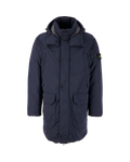 Stone Island Micro Twill Down Jacket In Navy