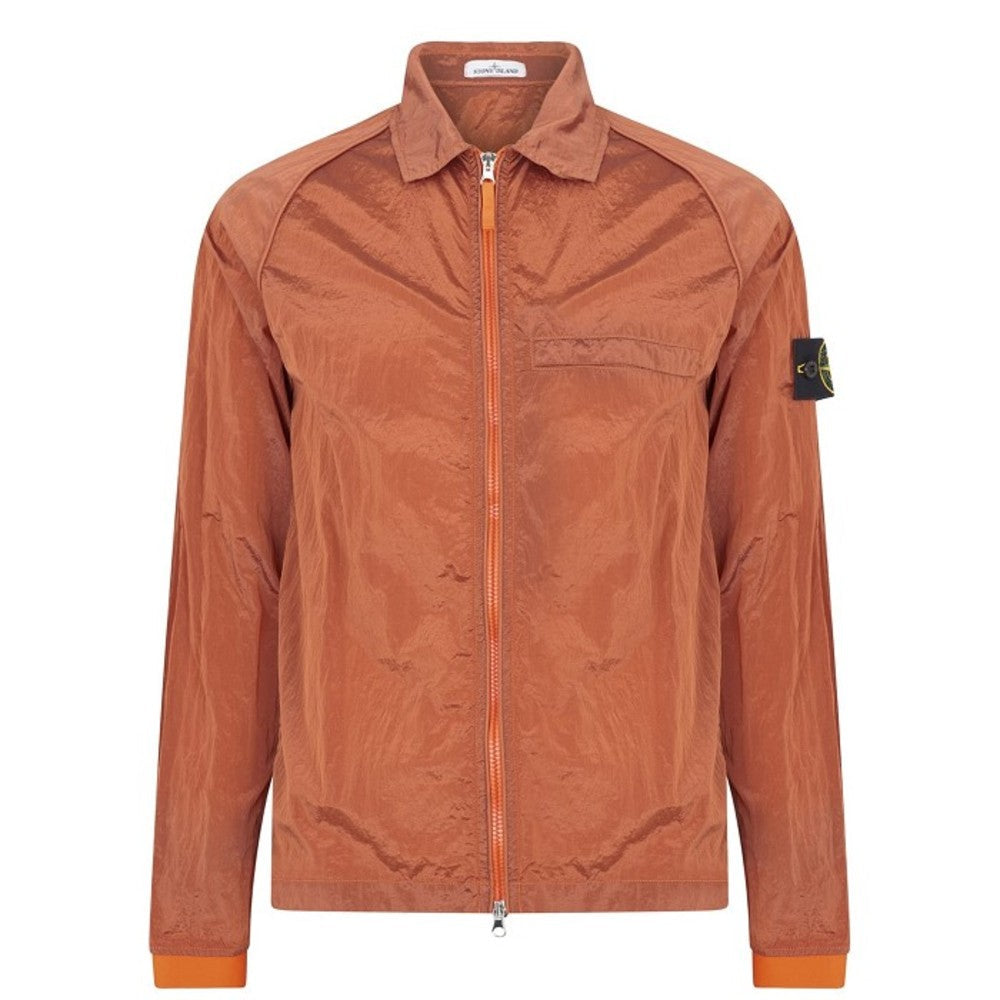 Stone Island Nylon Metal Overshirt In Burnt Orange